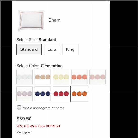 Set of 2 pottery Barn Shams - Picture 4 of 4